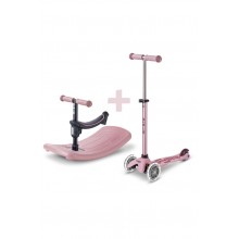 Тротинетка Mini Micro Deluxe Rock & Go LED Dusty Rose