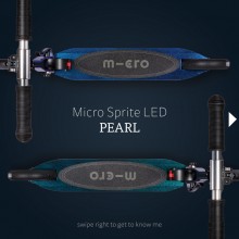 Тротинетка Micro Sprite LED Pearl Green Purple  