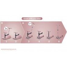 Тротинетка Mini Micro Deluxe Rock & Go LED Dusty Rose